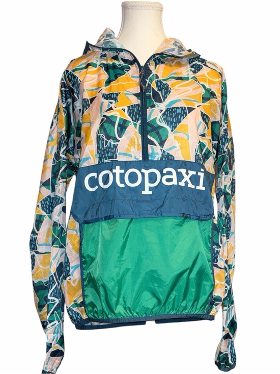 cotopaxi Jackets & Blazers - cotopaxi Women’s ' Teal & Green Colorblock Hooded Windbreaker